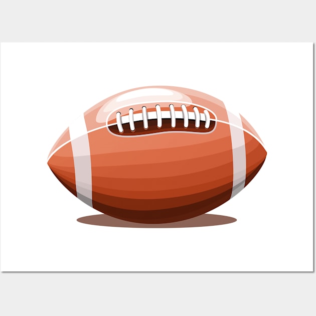 American football ball Wall Art by Maria Zavoychinskiy 